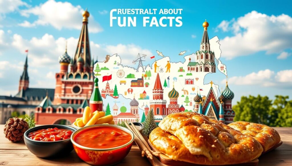 Russia Fun Facts That Make it Unique Engaging infographic showcasing fun facts about Russia, highlighting its culture, geography, and history.