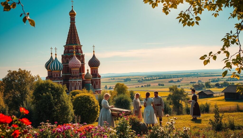 Russia Fun Facts That Make it Unique The Church of St. Basil in the Russian countryside, a stunning example of architecture, highlights fun facts about Russia.