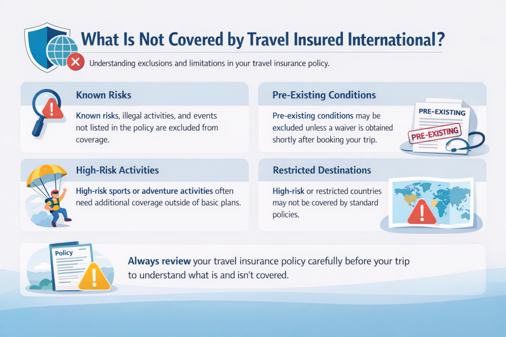 Travel Insured International - Trusted Travel Insured travel insured international exclusions known risks pre existing conditions high risk activities and restricted destinations
