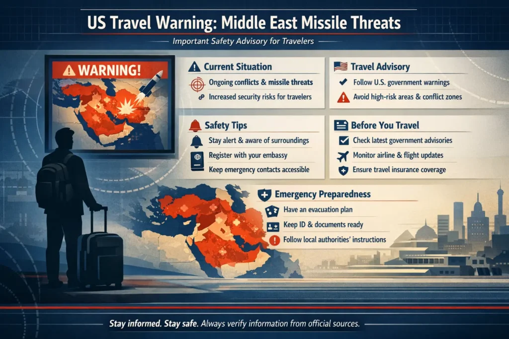 us travel warning middle east missile threats safety advisory map travel tips for risk areas