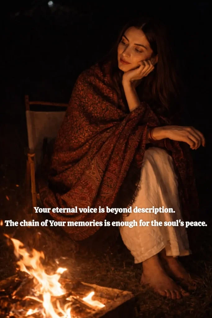filename woman campfire eternal voice memories quote.webp