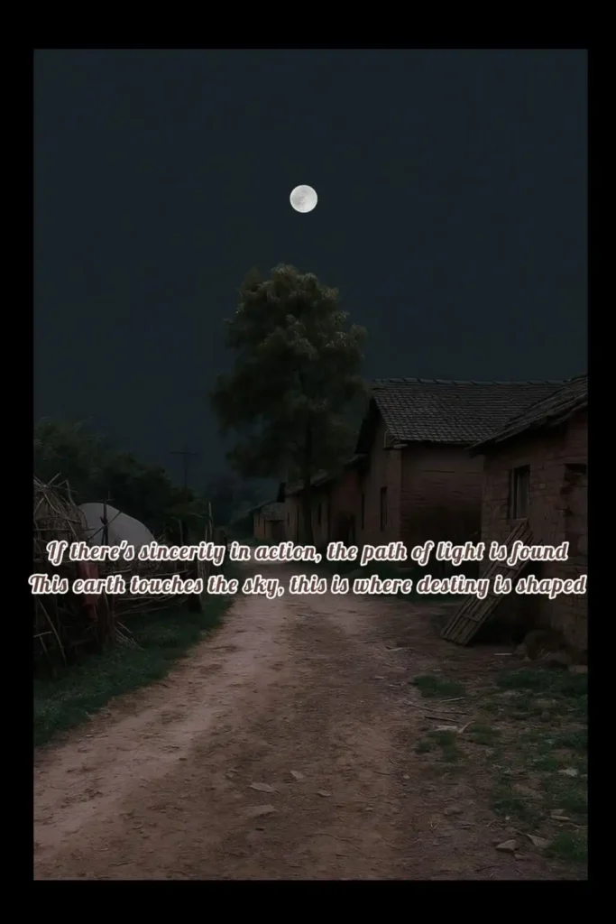 moonlit night road sincerity in action path of light destiny english poetry