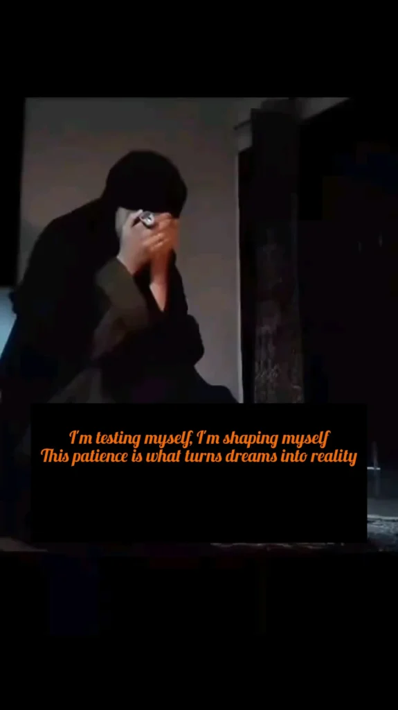 person in dark room testing himself patience turns dreams into reality english poetry