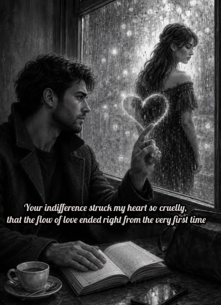 sad love poem man drawing heart on rainy window indifference broke my heart unrequited love