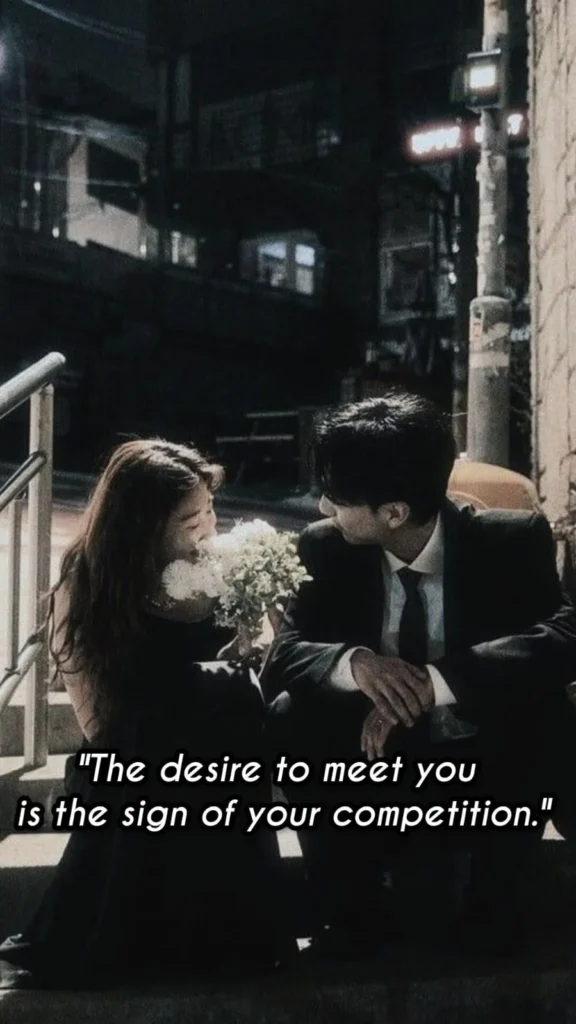 filename sign of your rivalry quote couple holding white flowers night street aesthetic photo.webp