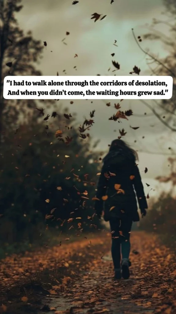 judai shayari girl walking autumn leaves (2)