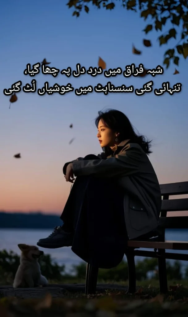 judai shayari lonely girl lake sunset