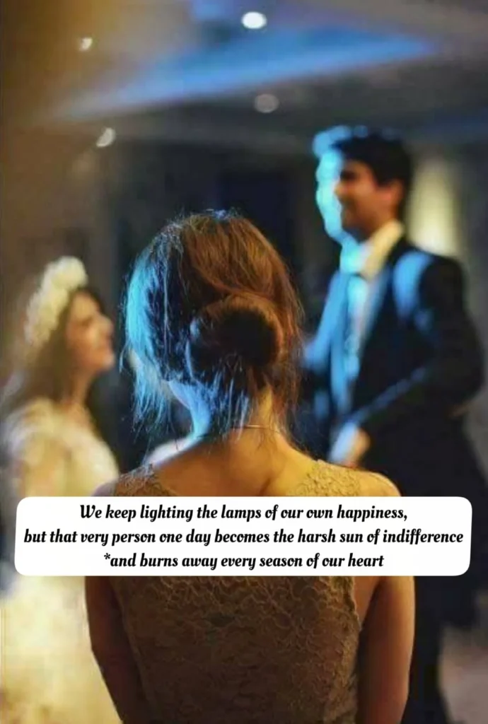 poem about broken trust with a woman standing alone at a wedding, watching a couple talking closely in the background