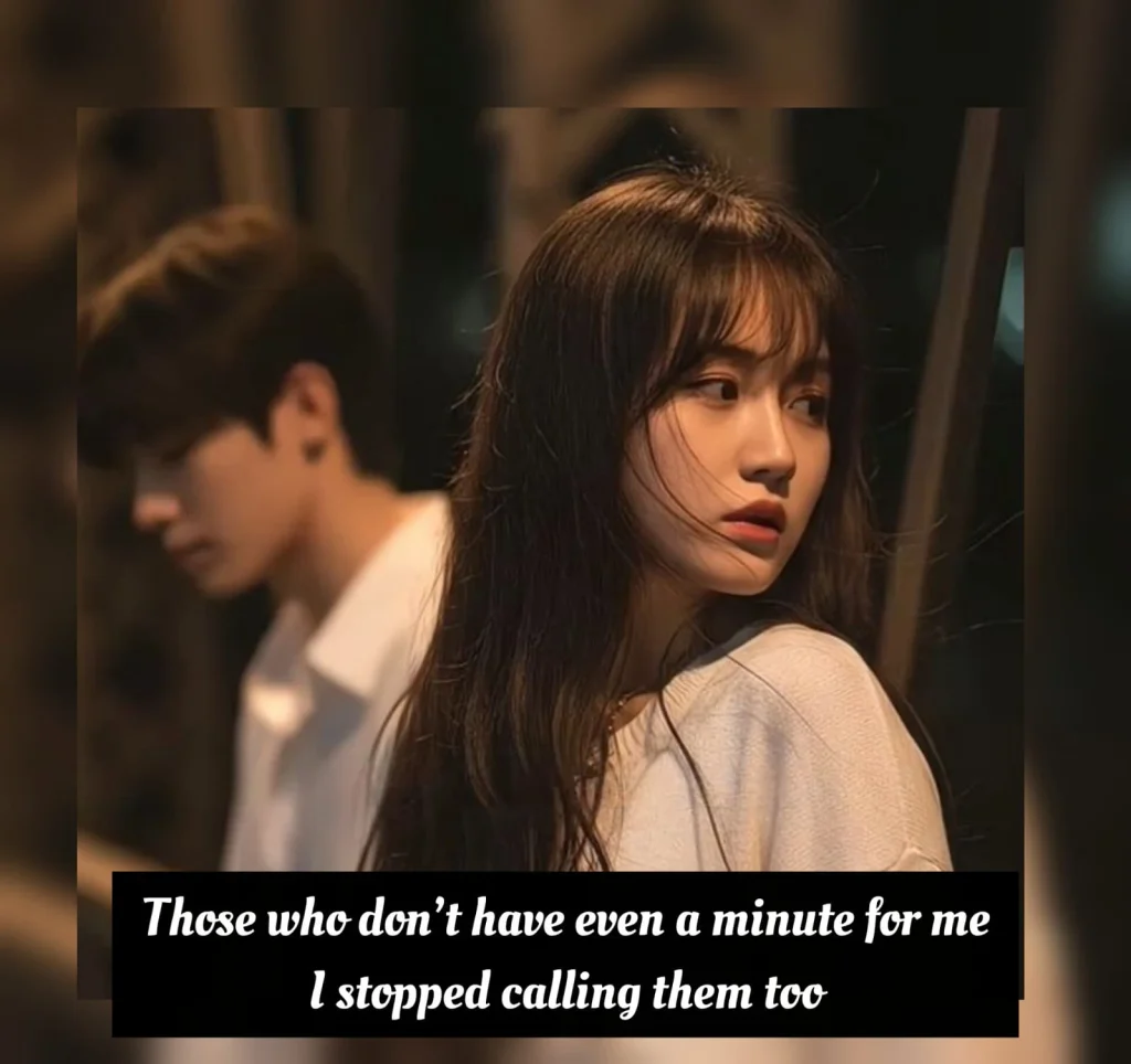 couple standing apart looking away, poetry about giving up on people who have no time for you