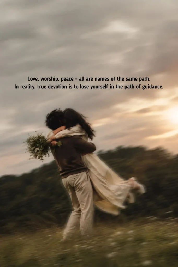 love poetry couple embracing joyfully in an open field at sunset